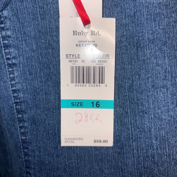Ruby Rd. Classic Blue Jean Jacket - Picture 3 of 3